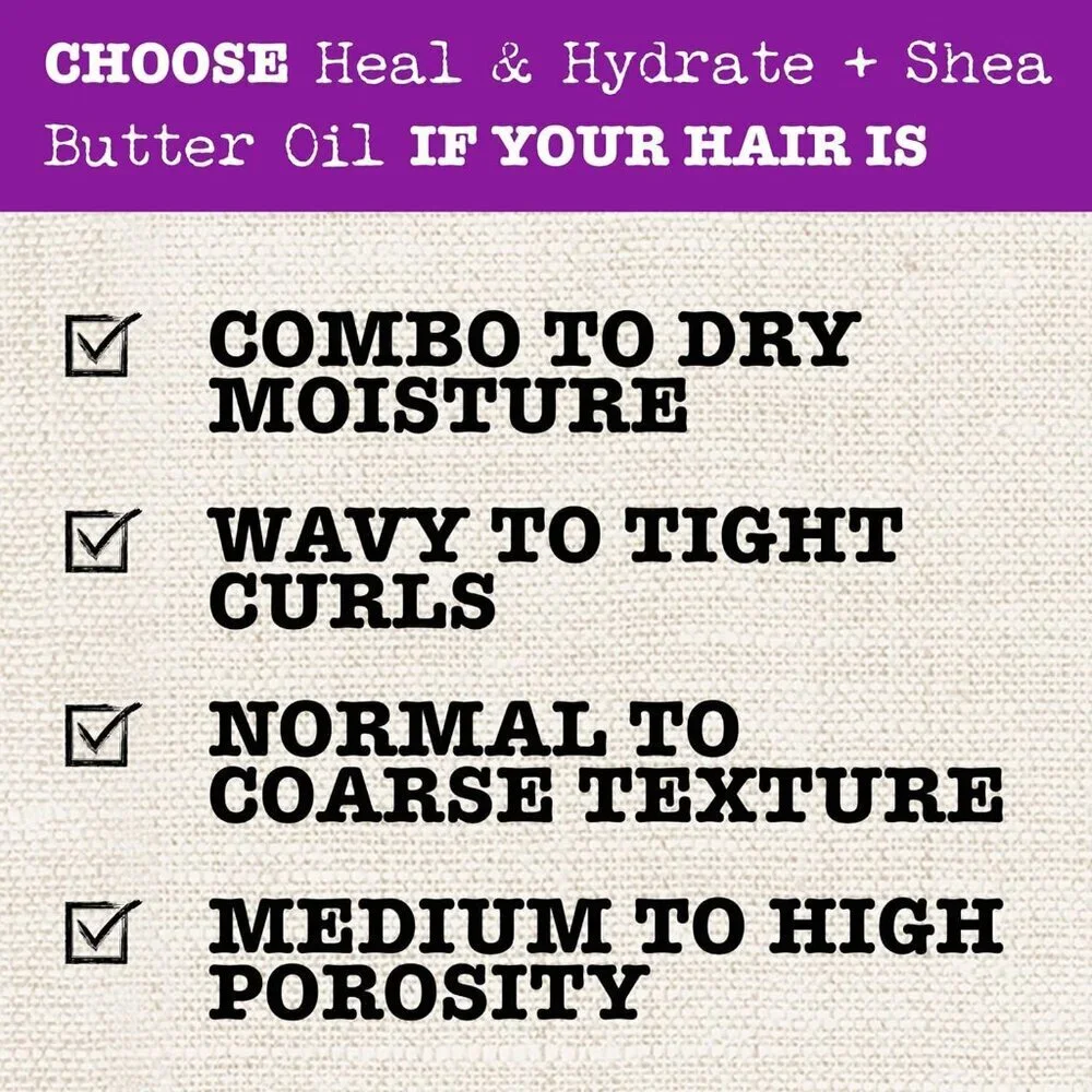 TWO Maui Moisture Hair Care Heal & Hydrate Shea Butter Shampoo Set of 2